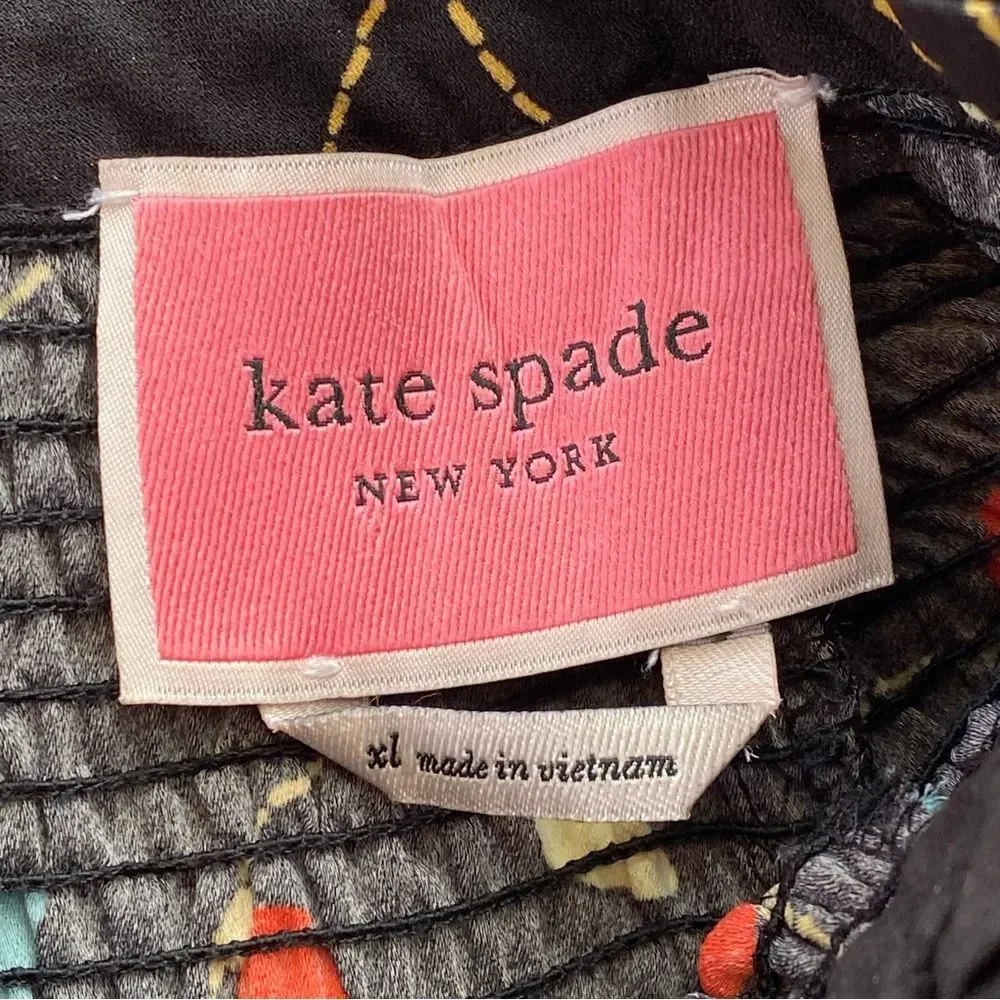 Kate Spade New York Black String Lights Shift Mini Dress Size Extra Large